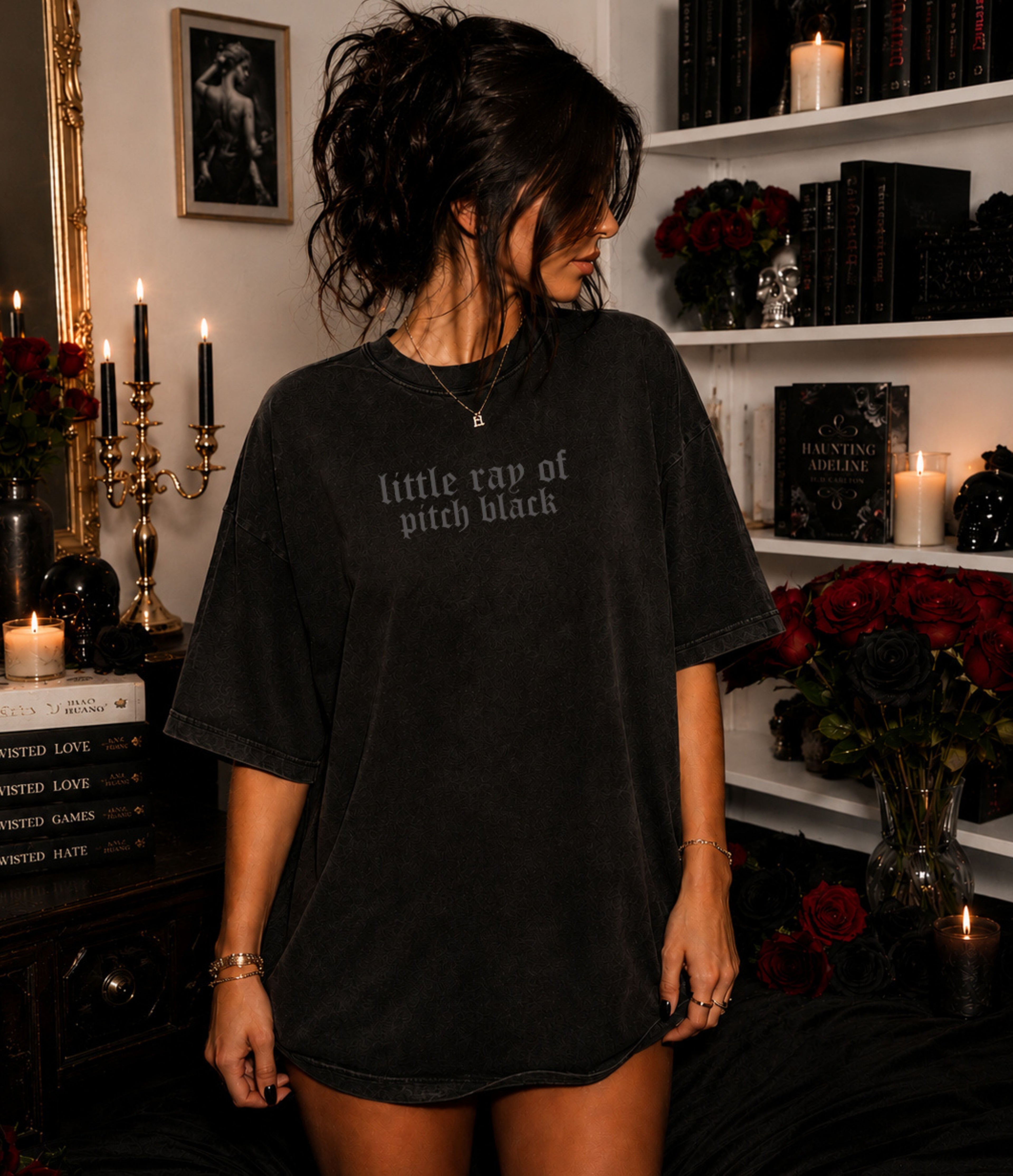 Little Ray of Pitch Black Organic In Conversion Women's Oversized T-shirt | SOL'S Boxy Women 03807 Deep Black